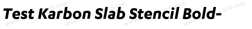 Test Karbon Slab Stencil Bold字体转换